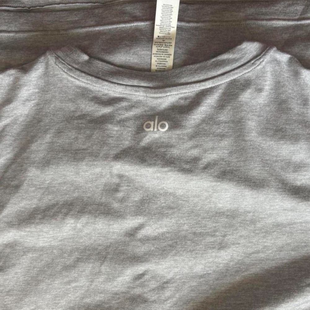 ALO Yoga Gray Short Sleeve Tee